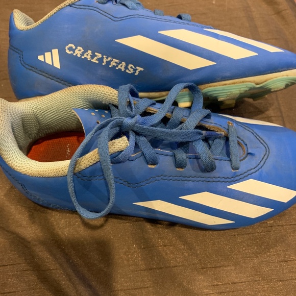 Adidas X Crazyfast .4 FG Blue Soccer Cleats Youth Kids 1 - Picture 2 of 7